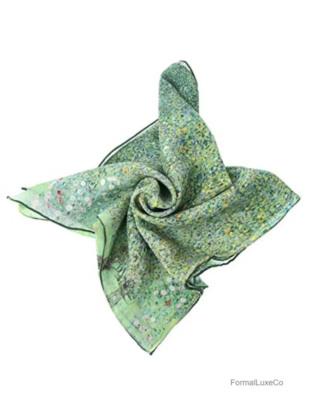 100% Silk Scarves Van Gogh Paul Gauguin Monet Painted Scarf 60x16.5 inch